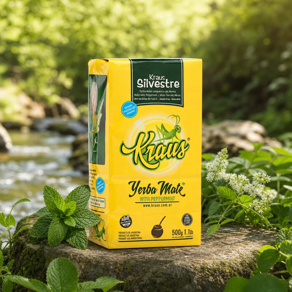 Kraus yerba mate tea • Silvestre, MINT • 500 g