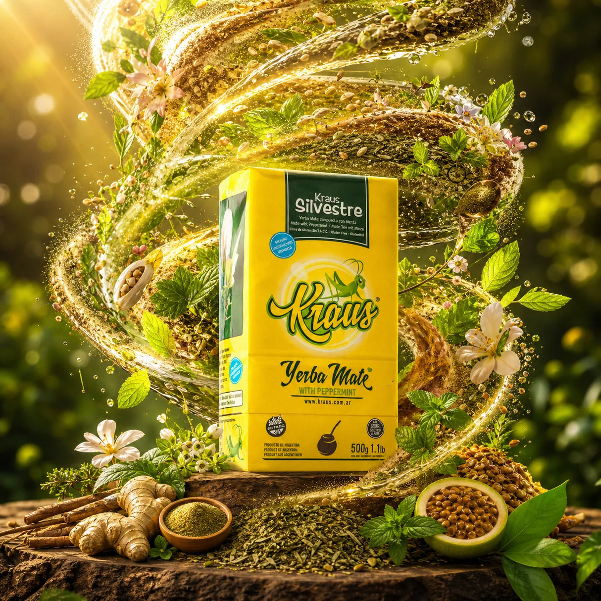 Kraus yerba mate • Gaucho, Sin palo - Without stems • 500 g