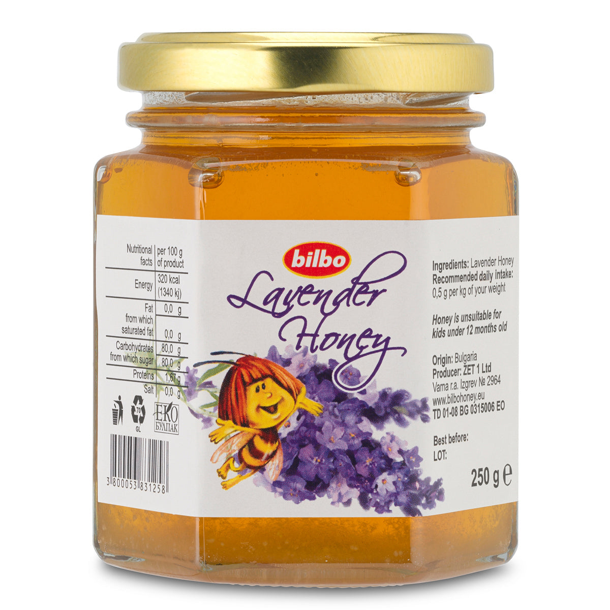 Bilbo raw Lavender honey • 250 g