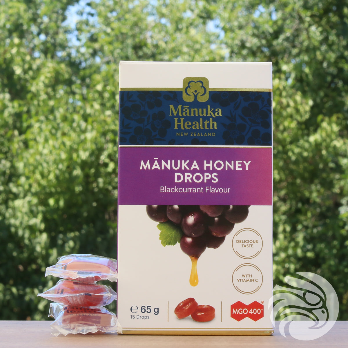 Manuka honey Lozenges with Blackcurrant • 15 pcs.