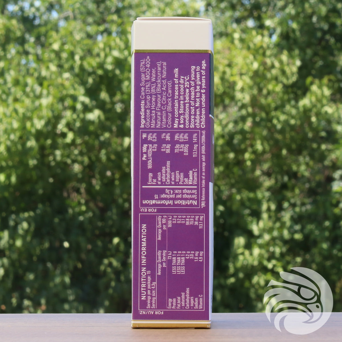 Manuka honey Lozenges with Blackcurrant • 15 pcs.