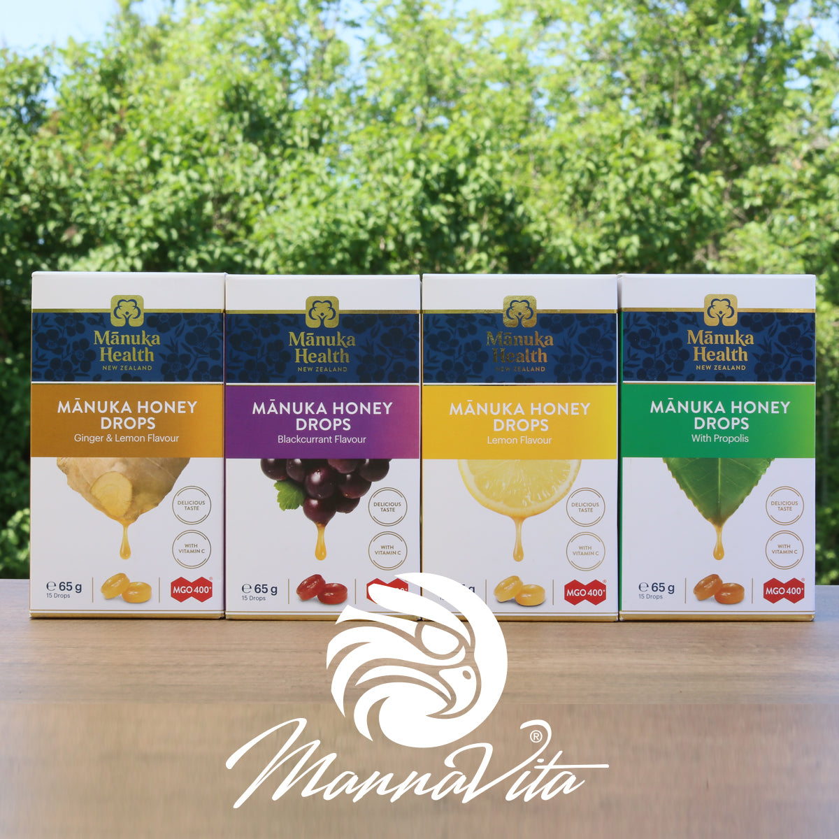 Manuka honey Lozenges with Blackcurrant • 15 pcs.