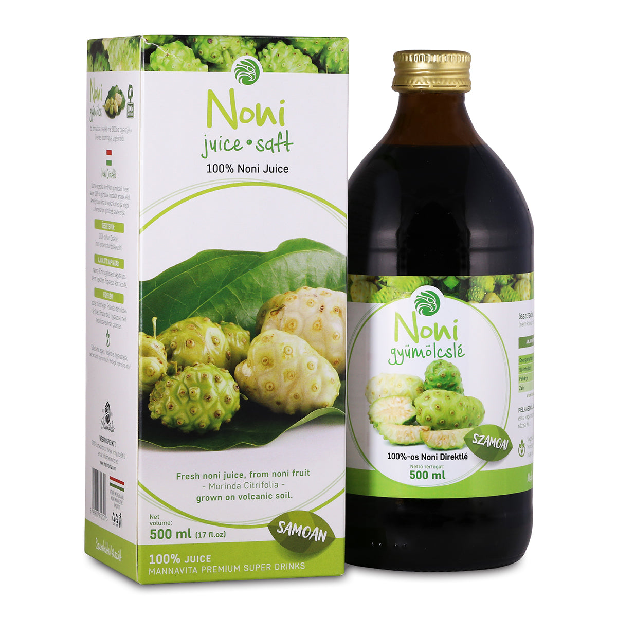Mannavita Noni 100% pure pressed juice • 500 ml