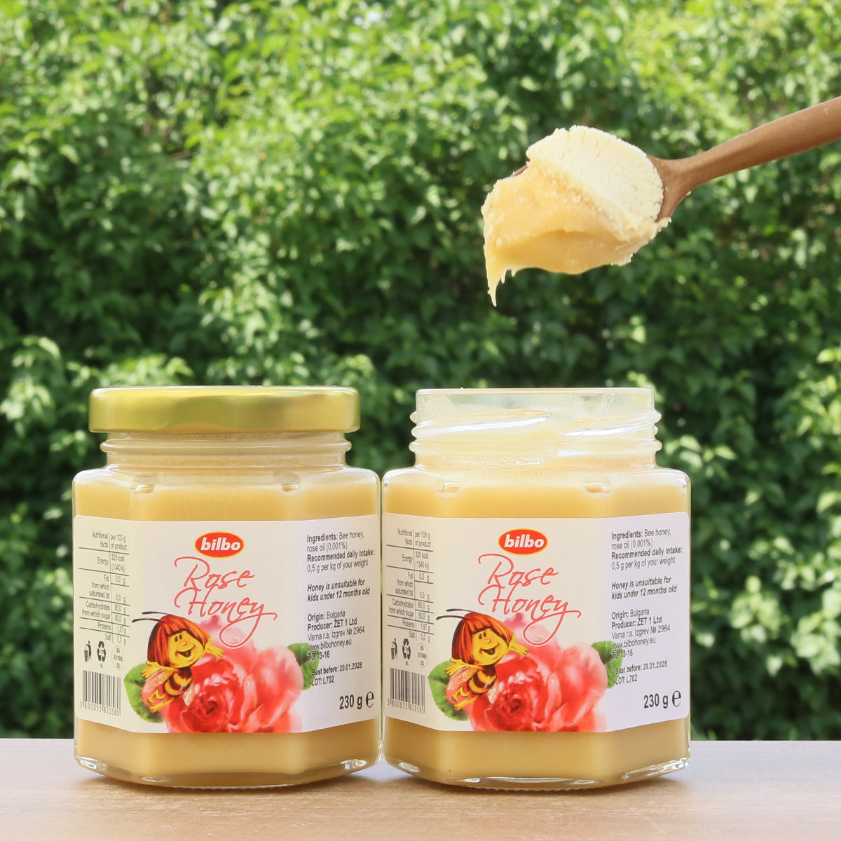 Bilbo raw Rose honey • 230 g
