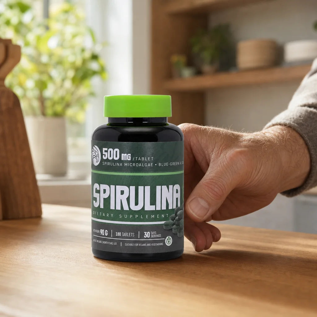 Mannavita Spirulina 500 mg tablets • 180 pcs.