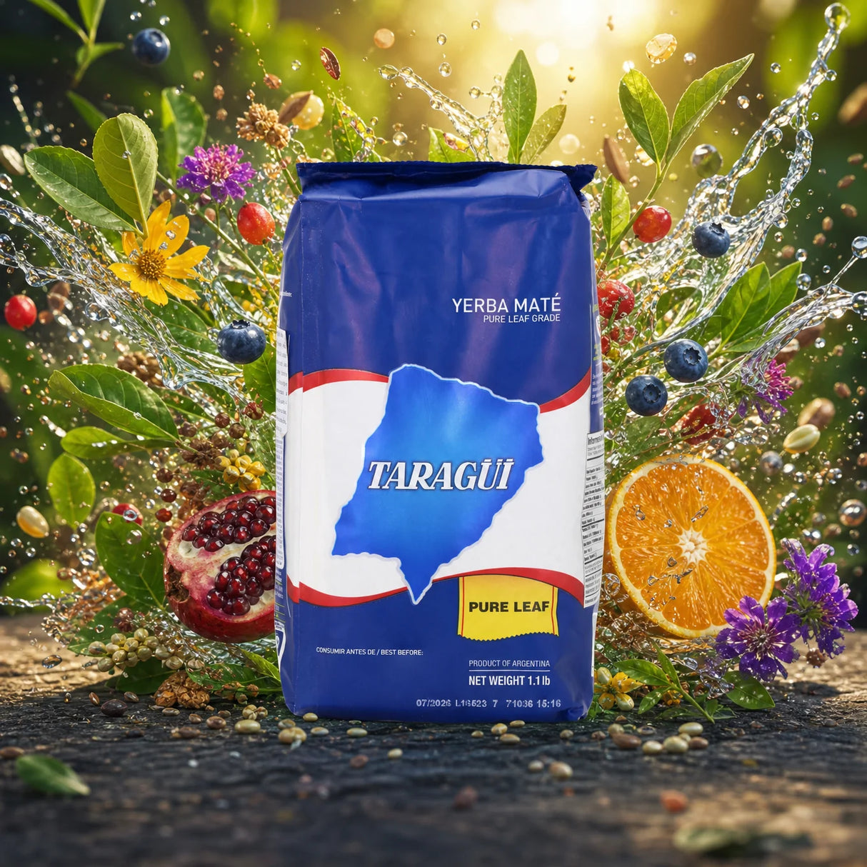 Taragüi yerba mate tea • Pure leaf - Sin palo • 500 g