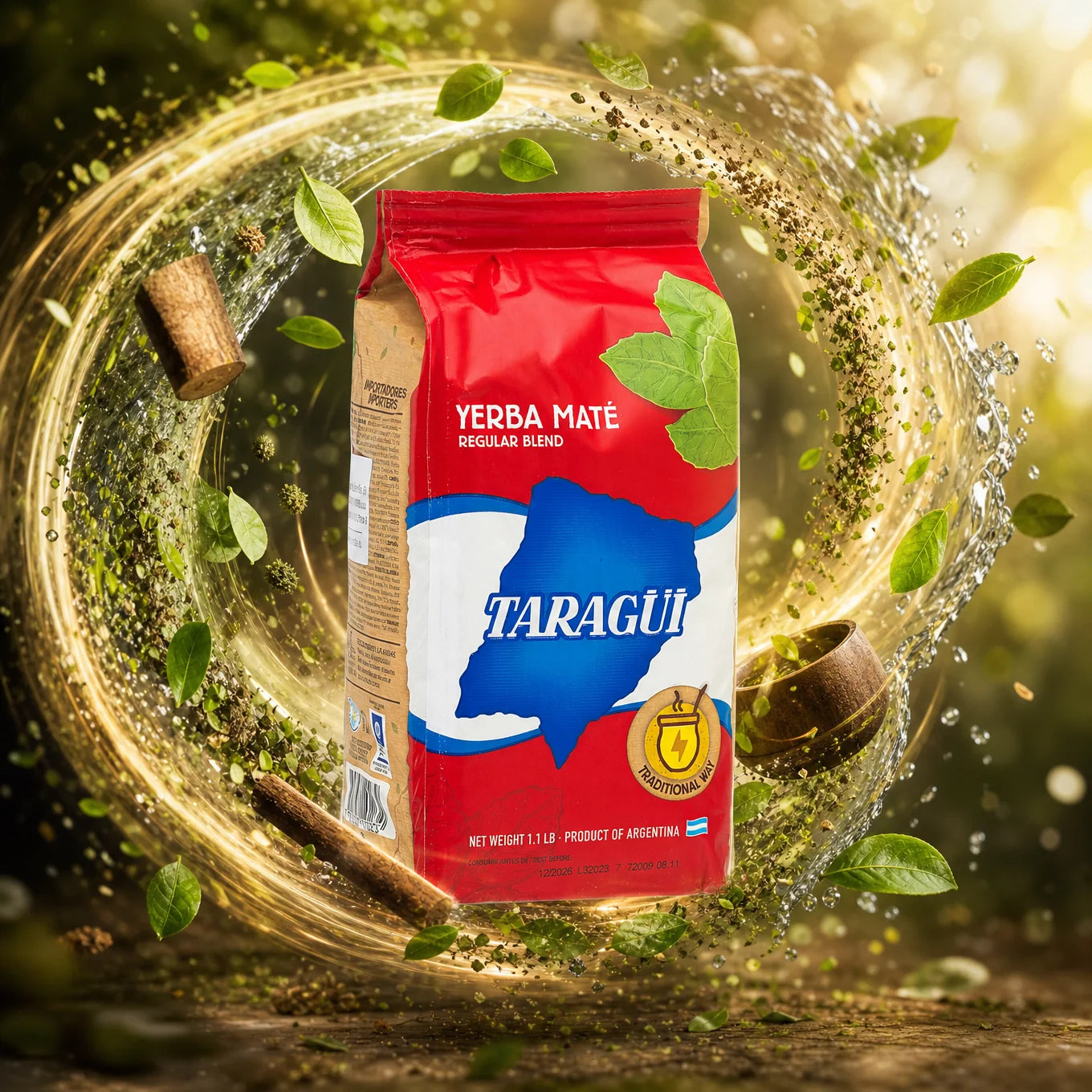 Taragüi yerba mate tea • Elaborada con palo • 500 g