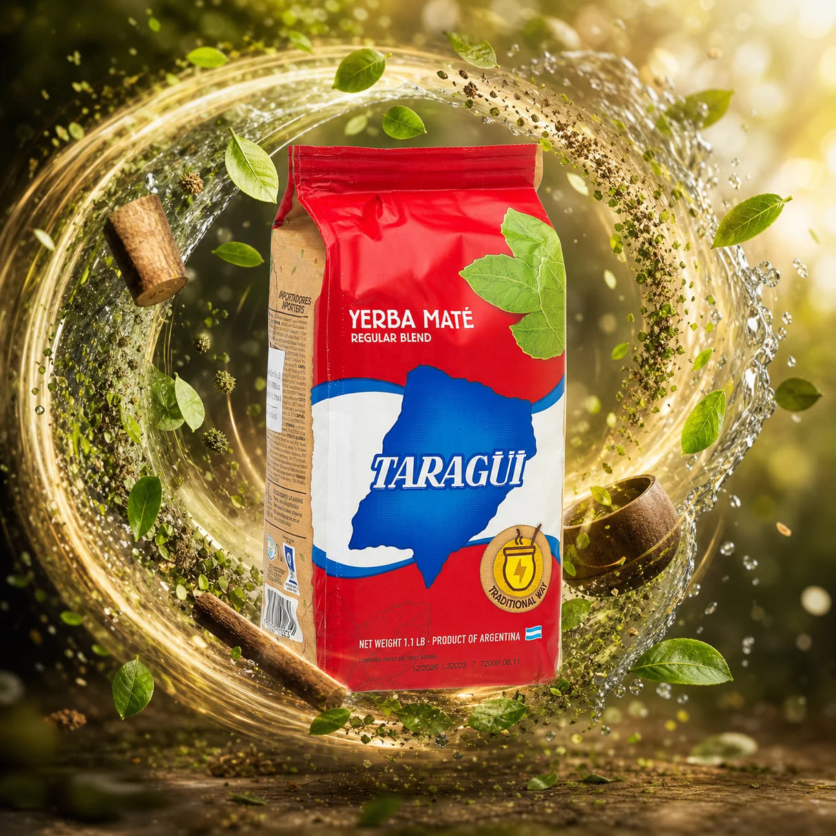 Taragüi yerba mate tea • Elaborada con palo • 500 g