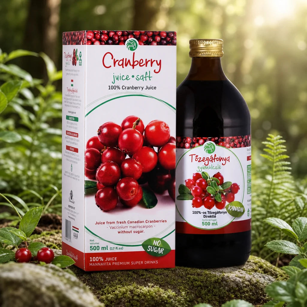 Mannavita Cranberry 100% pure pressed juice • 500 ml