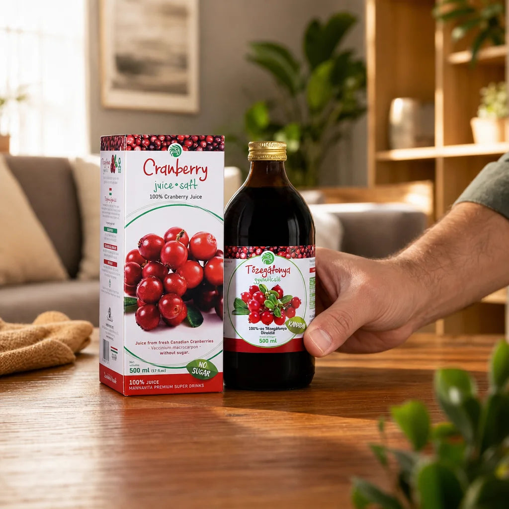 Mannavita Cranberry 100% pure pressed juice • 500 ml