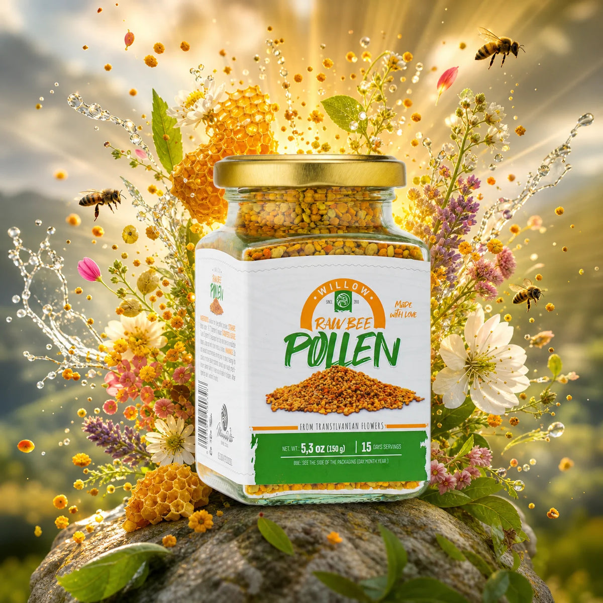 Mannavita raw Willow bee pollen • 150g