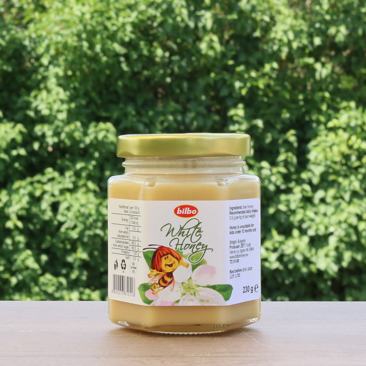 Bilbo raw White honey • 230 g