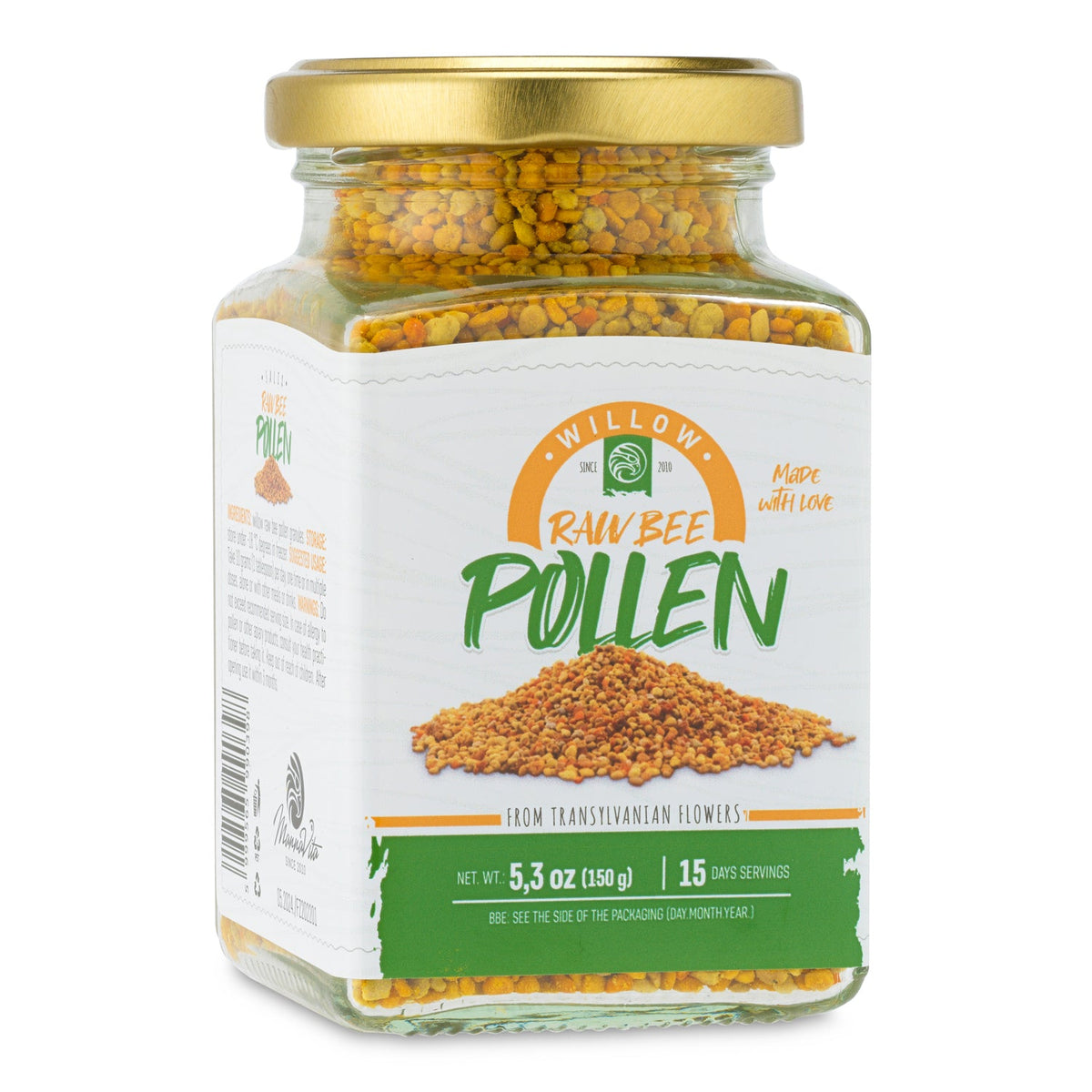 Mannavita raw Willow bee pollen • 150g