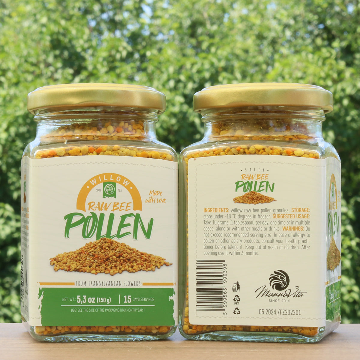 Mannavita raw Willow bee pollen • 150g